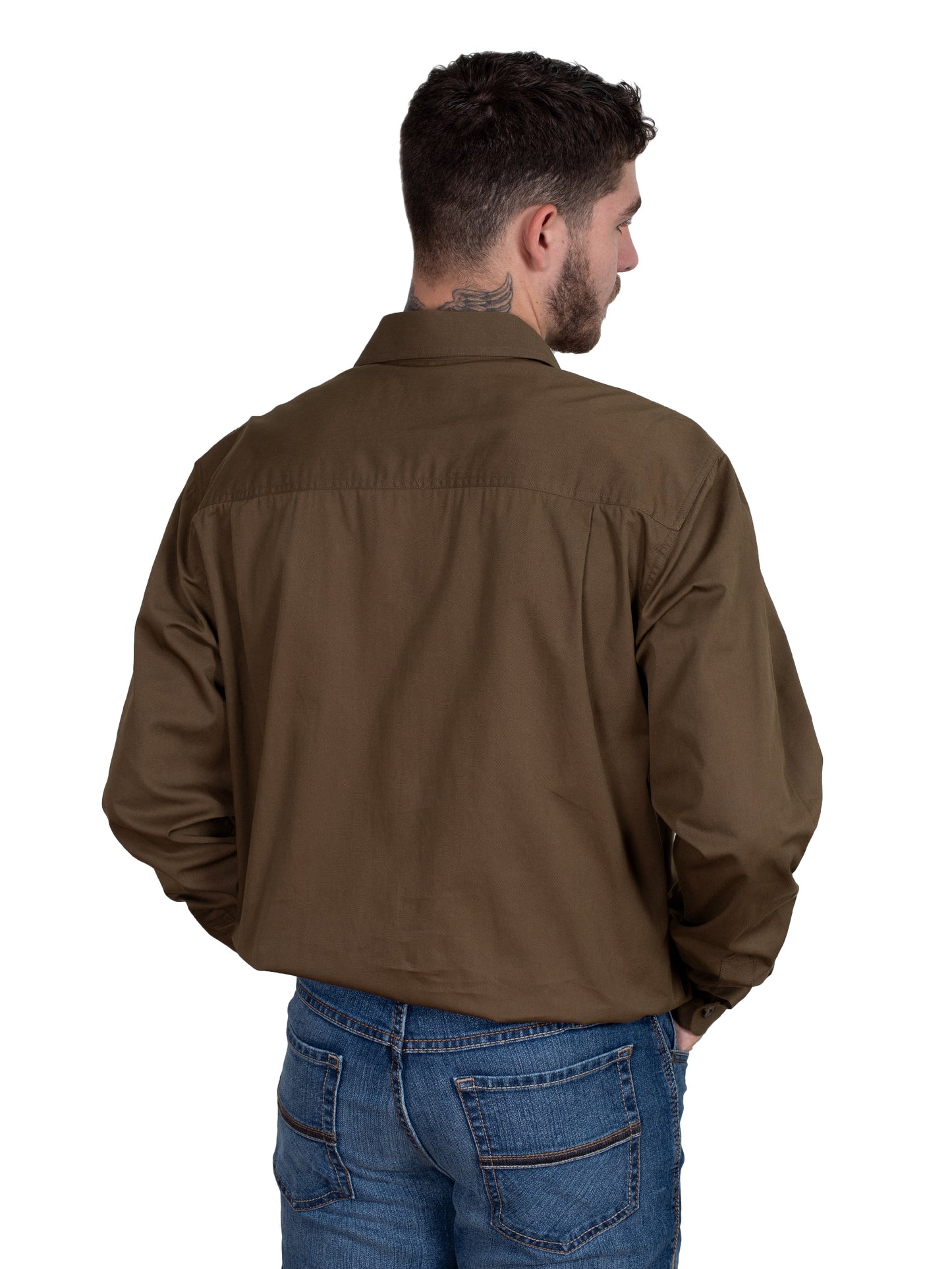 Just Country Mens Cameron Half Button Workshirt