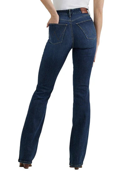 Wrangler Womens Hi Rise Boot Cut Jeans Bespoke 32 Inch Leg