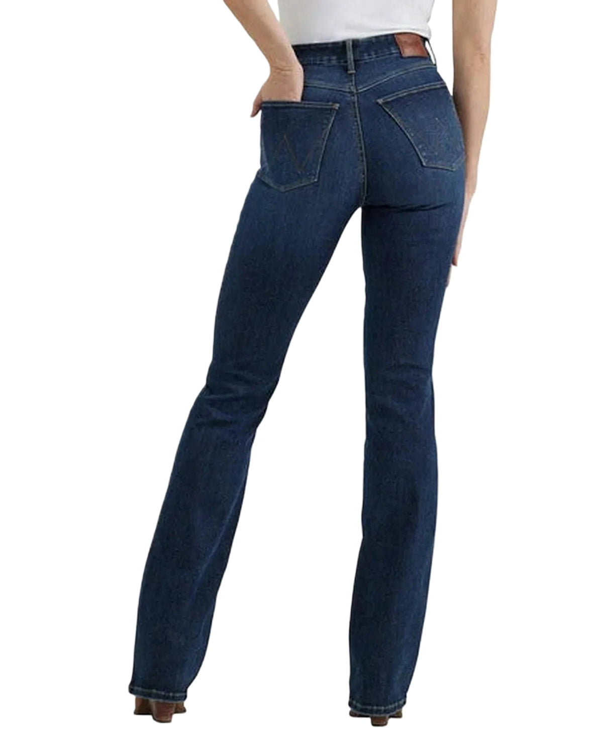 Wrangler Womens Hi Rise Boot Cut Jeans Bespoke 32 Inch Leg