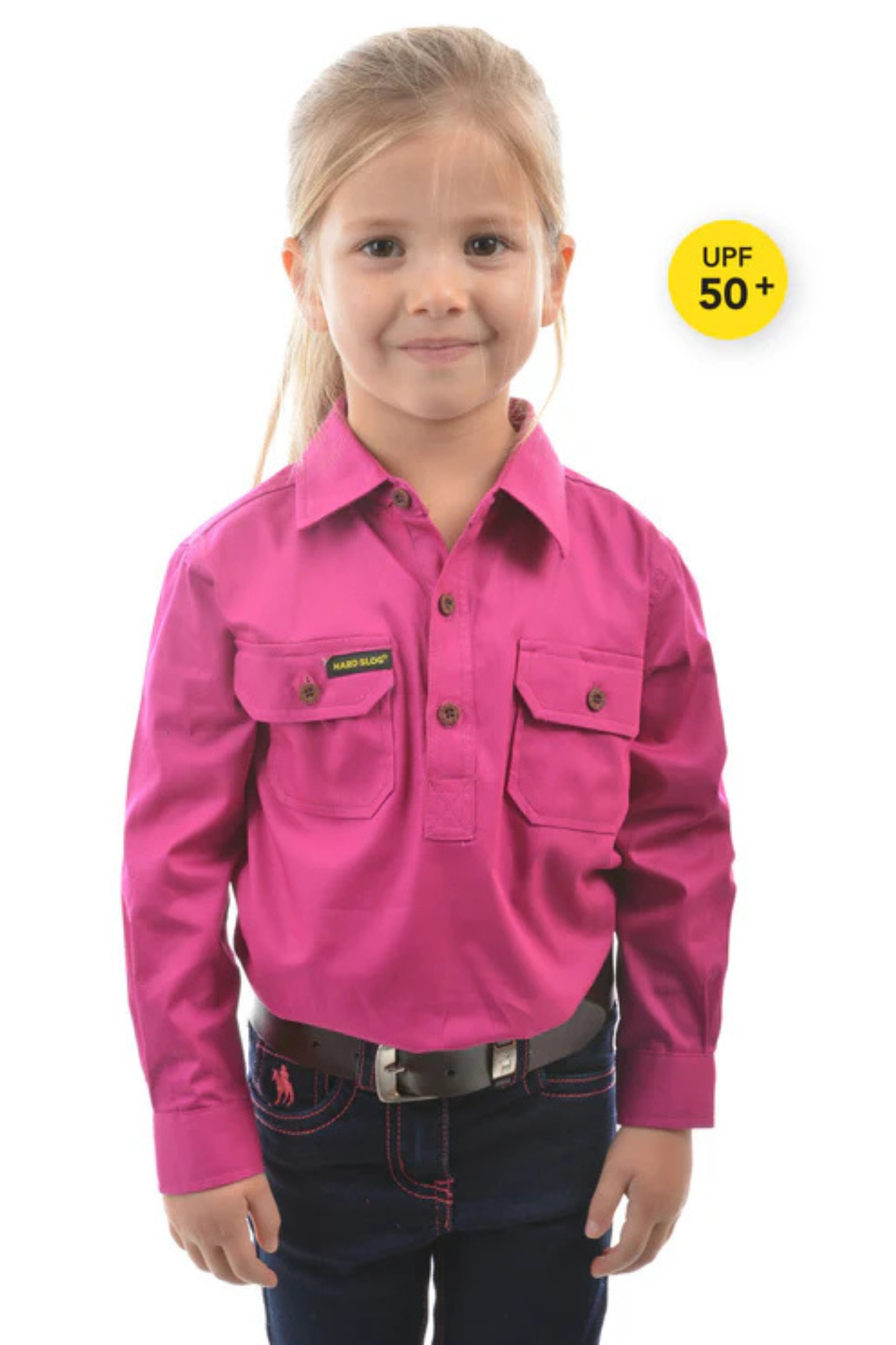 Hard Slog Kids Half Placket Light Cotton Country Work Shirt