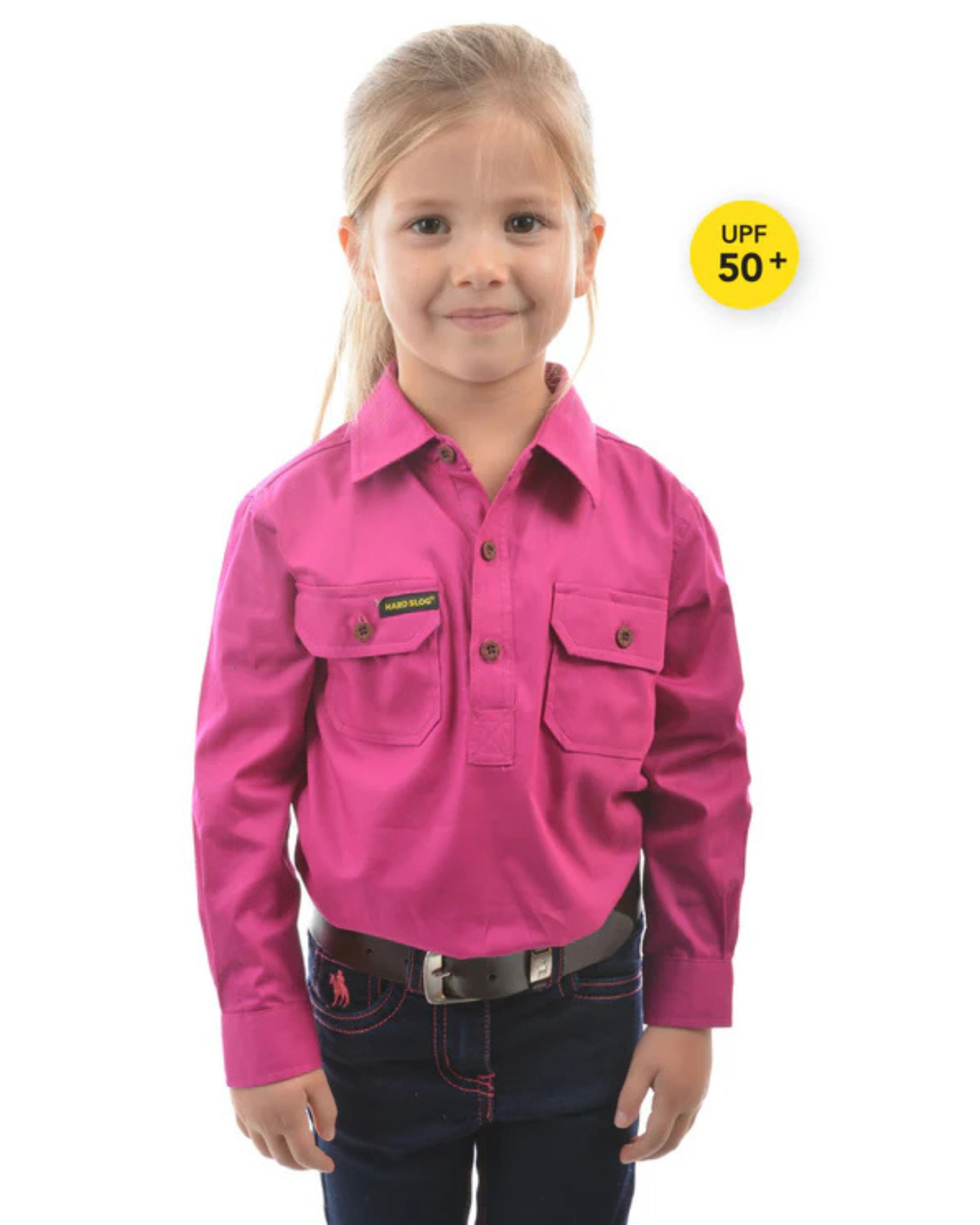 Hard Slog Kids Half Placket Light Cotton Country Work Shirt