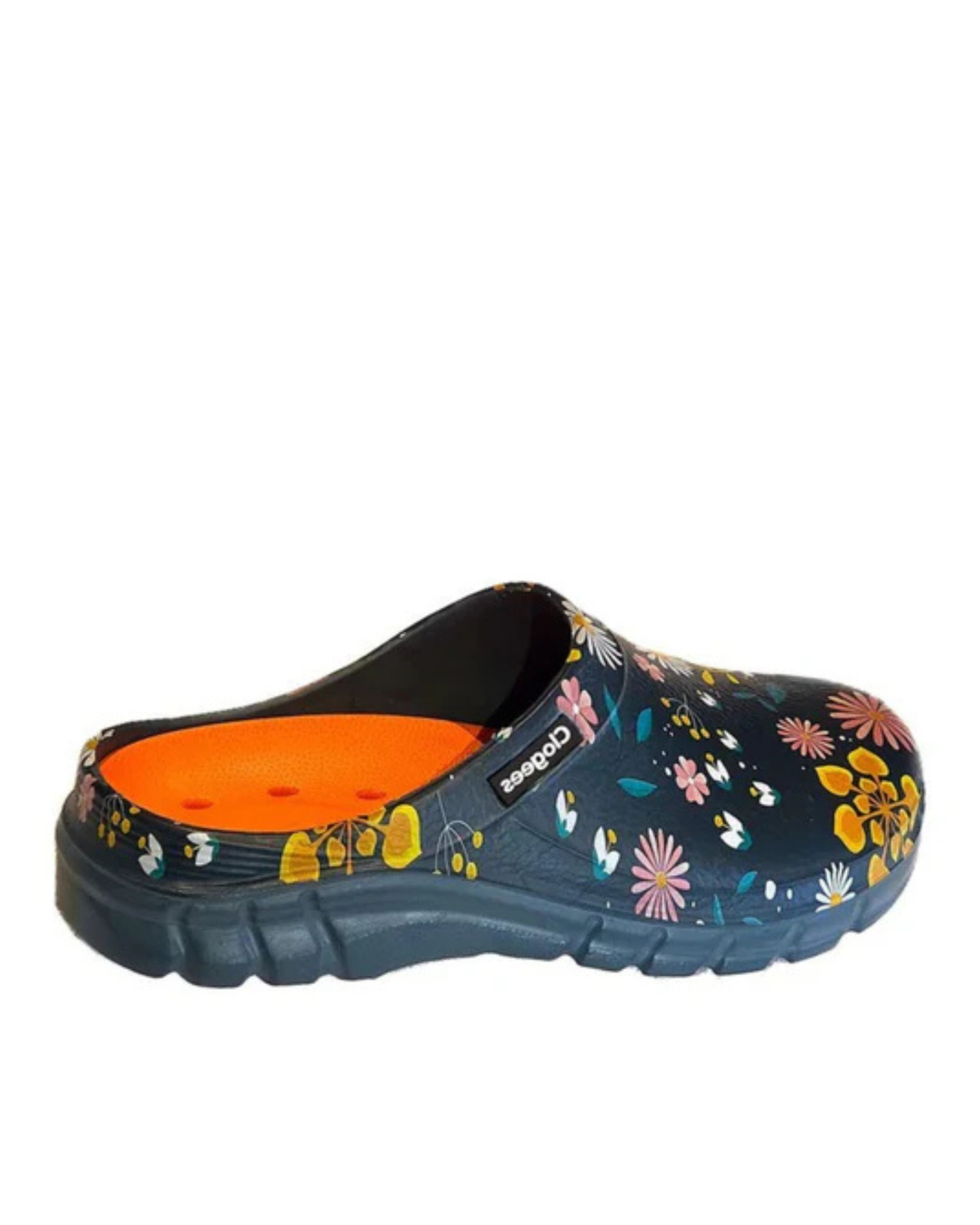 Clogees Womens Garden Clog Green Daisies