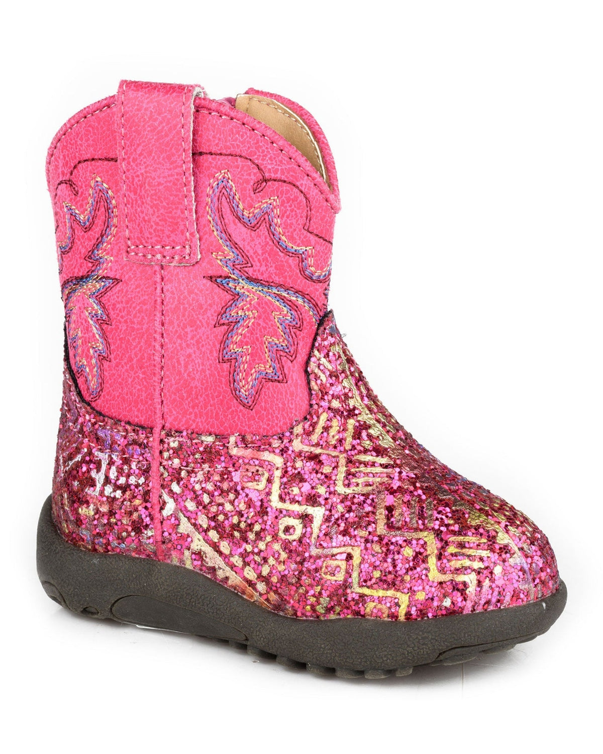 Roper Infant Cowbaby Glitter Aztec II Western Boots