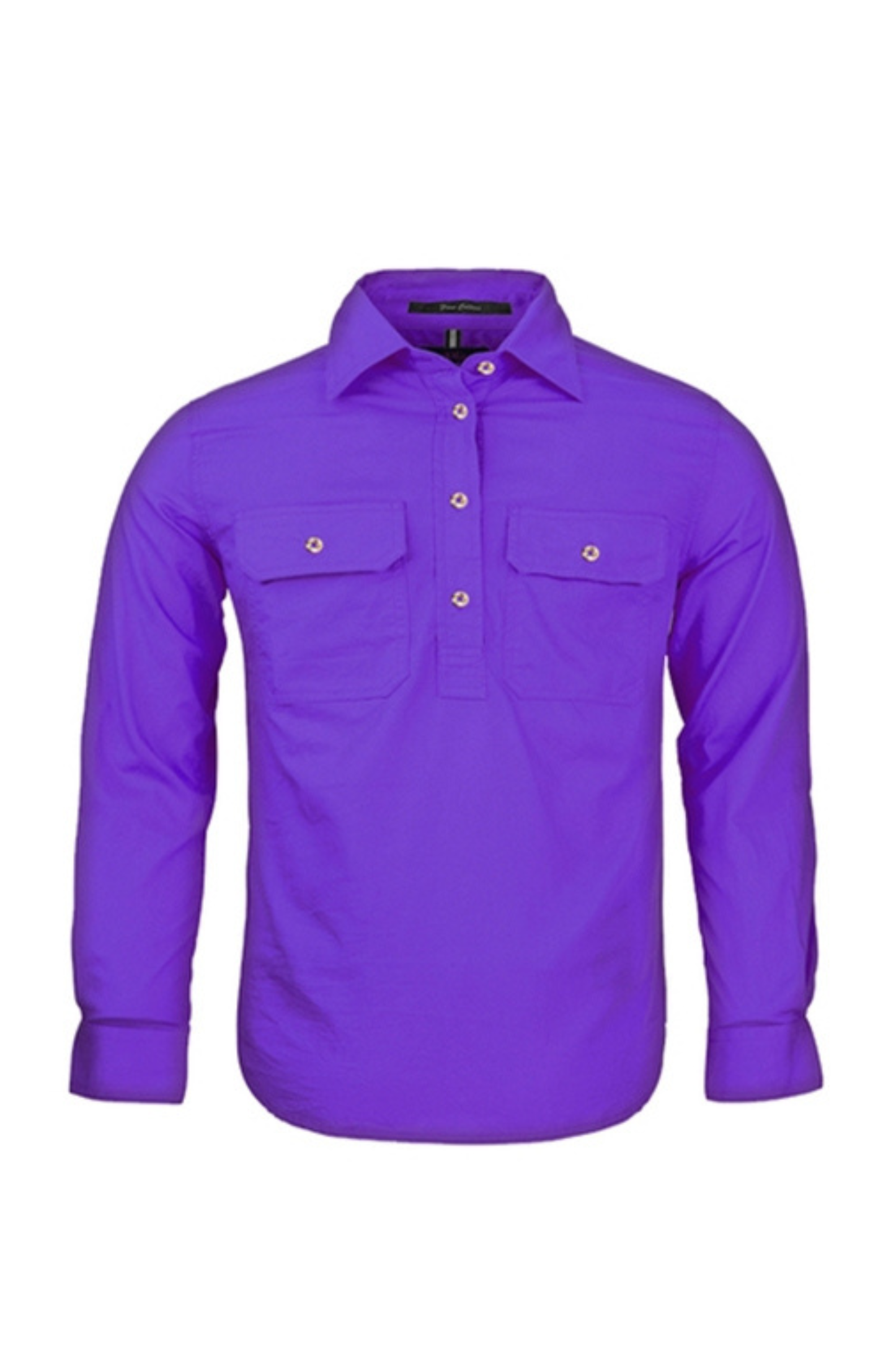 Kids Pilbara Closed Front Long Sleeve Country Work Shirt