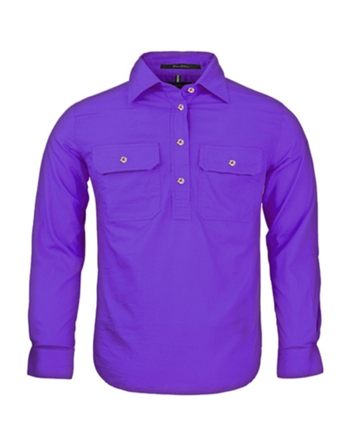 Kids Pilbara Closed Front Long Sleeve Country Work Shirt