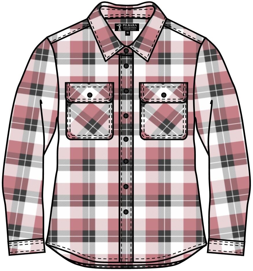 Pilbara Womens Flannelette Shirt Open Front