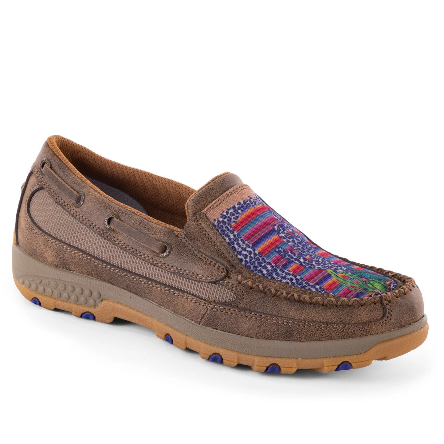 TWISTED X WOMENS SLIP ON CACTUS CELL STRETCH MOCS