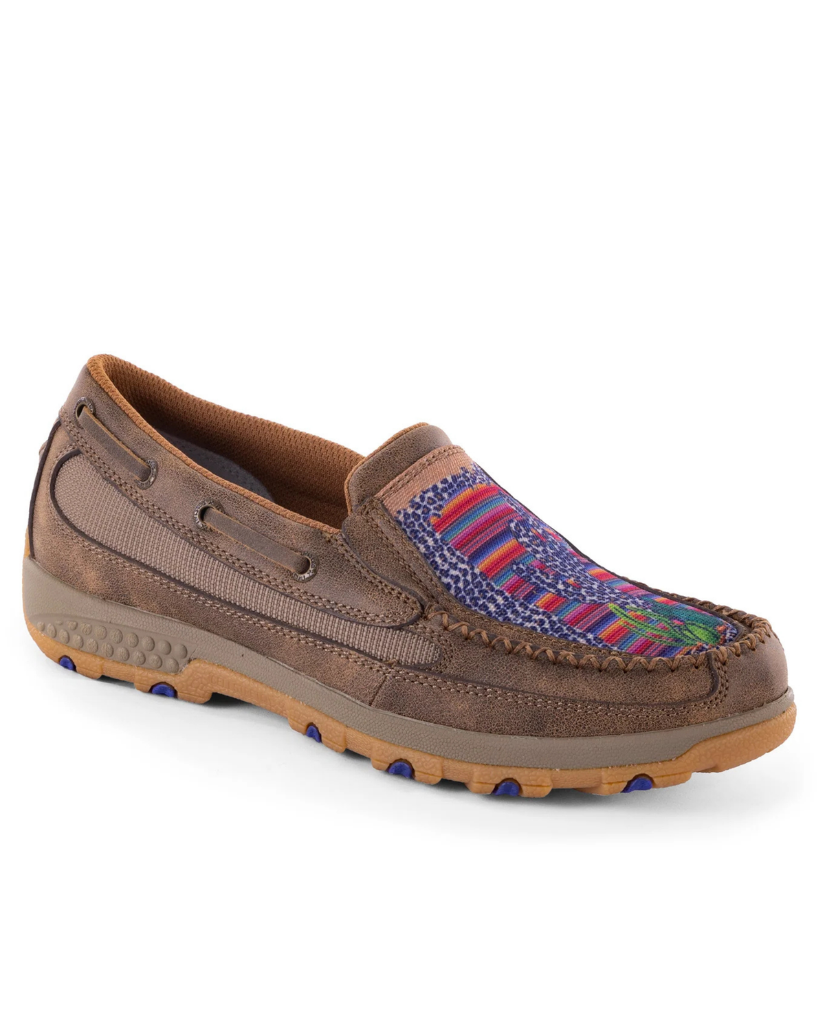 TWISTED X WOMENS SLIP ON CACTUS CELL STRETCH MOCS
