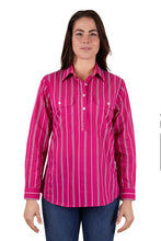 Load image into Gallery viewer, Hard Slog Womens Adela Half Placket Long Sleeve Shirt