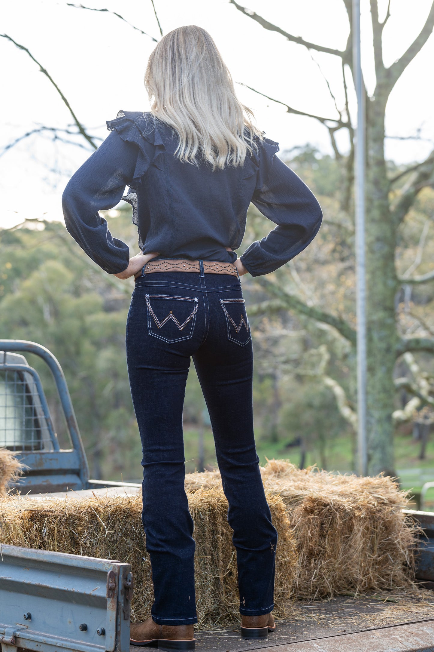 Wrangler Womens Amber Jeans Willow 34 Inch Leg