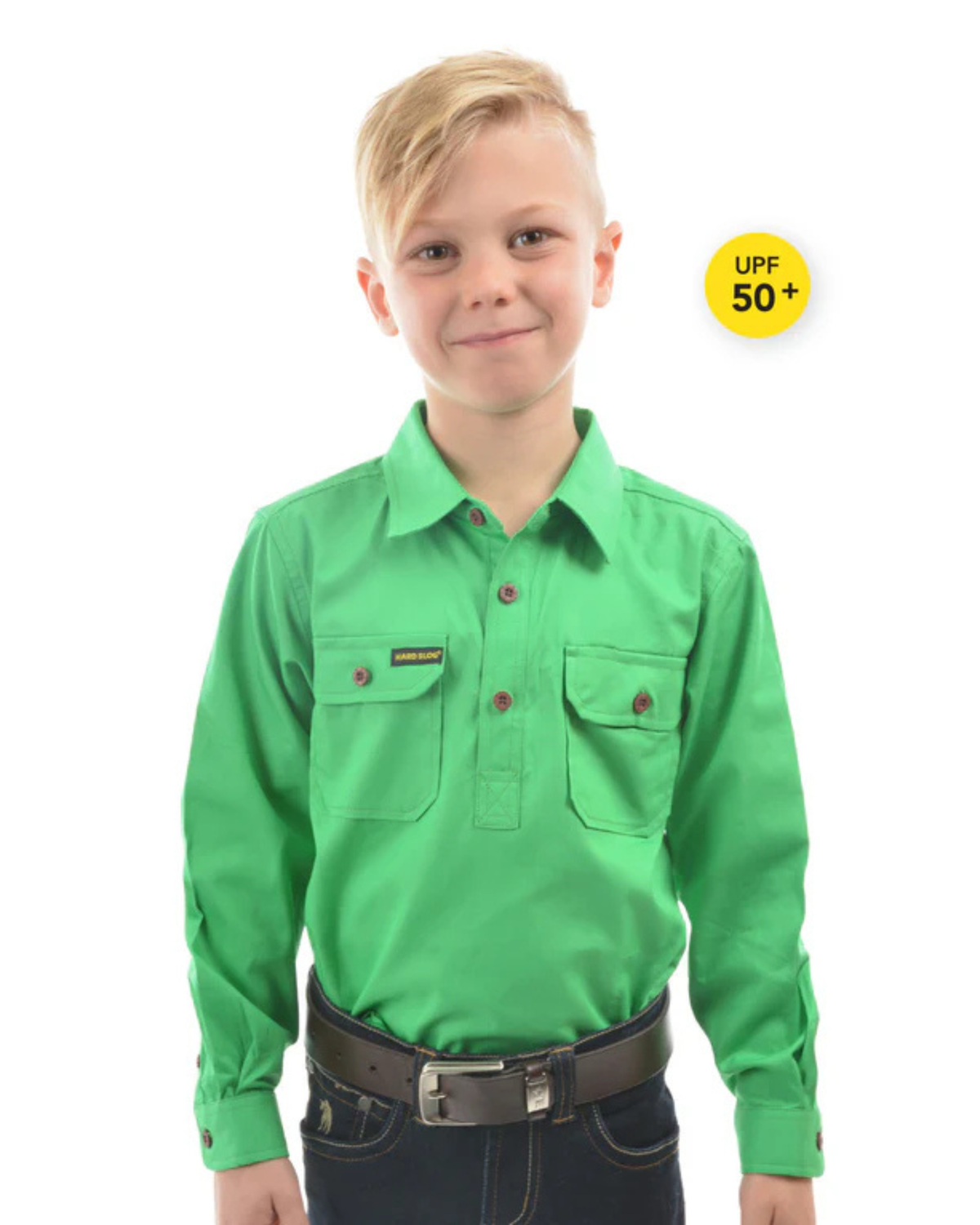 Hard Slog Kids Half Placket Light Cotton Country Work Shirt