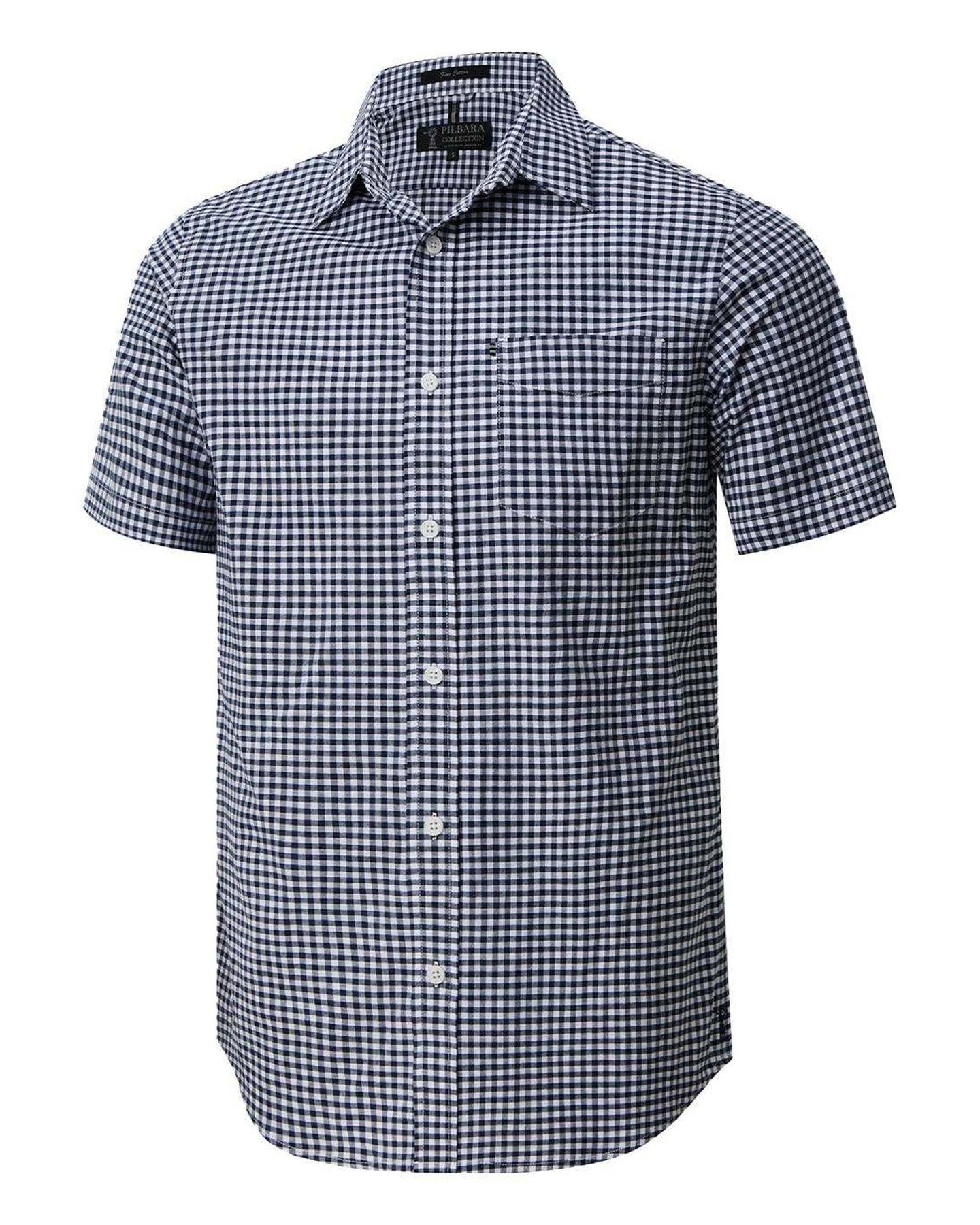 Pilbara Mens Short Sleeve Gingham Shirt