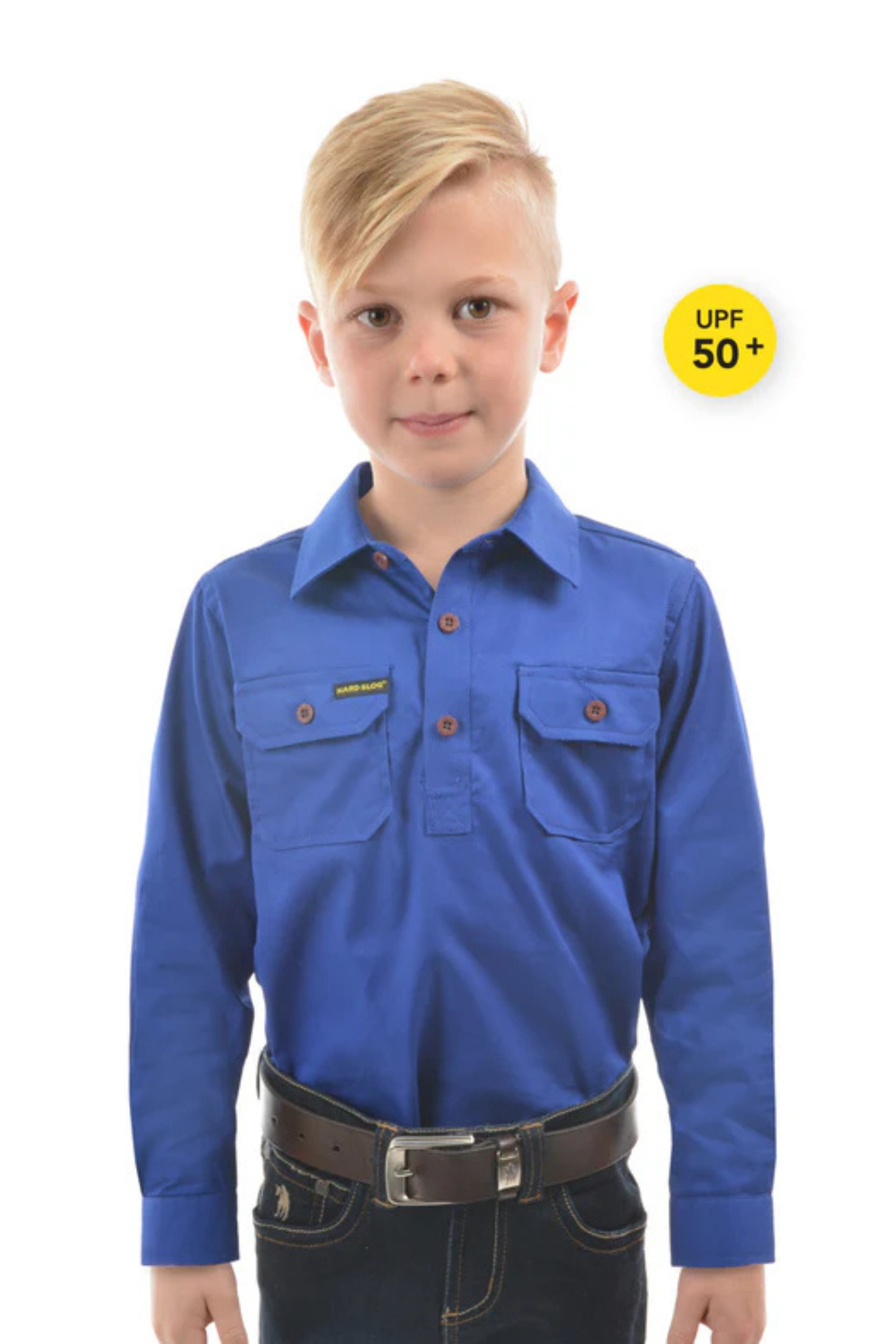 Hard Slog Kids Half Placket Light Cotton Country Work Shirt