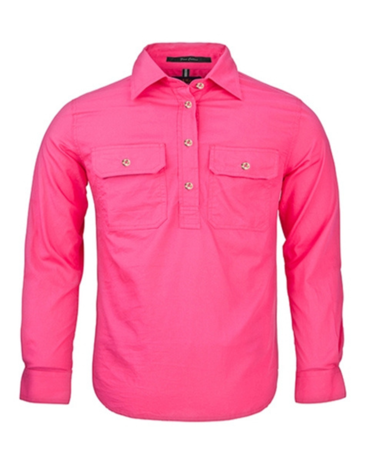 Kids Pilbara Closed Front Long Sleeve Country Work Shirt