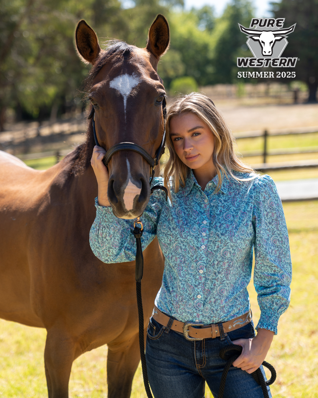 Pure Western Womens Riley Long Sleeve Shirt