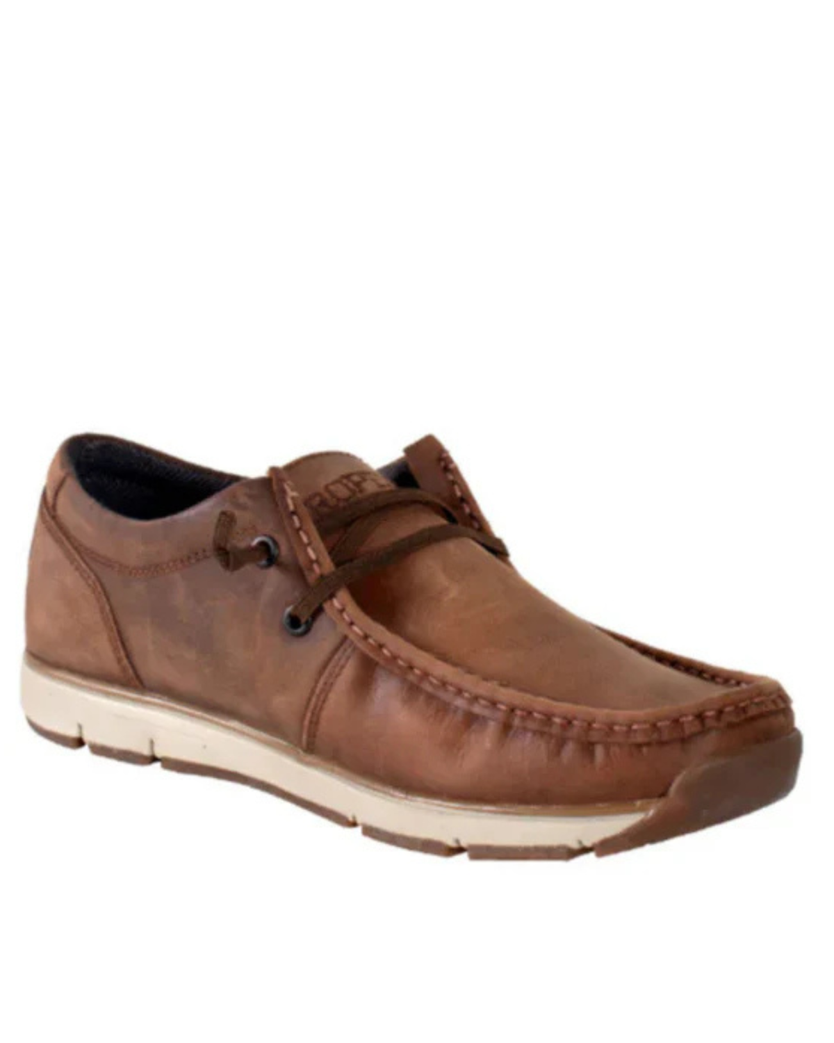 Roper Mens Lloyd Brown Leather Casual Shoe