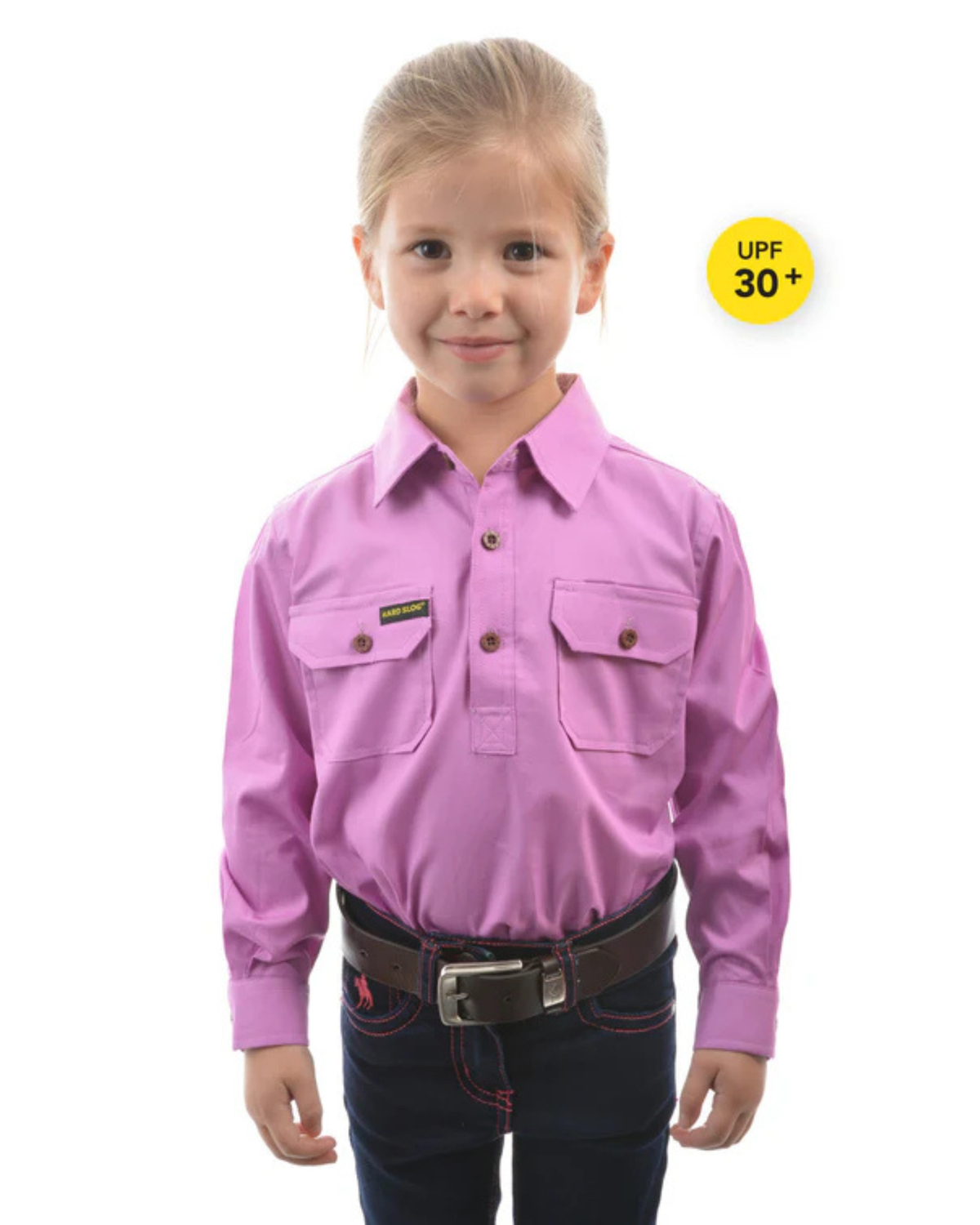 Hard Slog Kids Half Placket Light Cotton Country Work Shirt