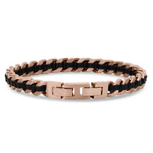 Load image into Gallery viewer, Montana Silversmiths Mens Wrapped in Leather Dark Bracelet