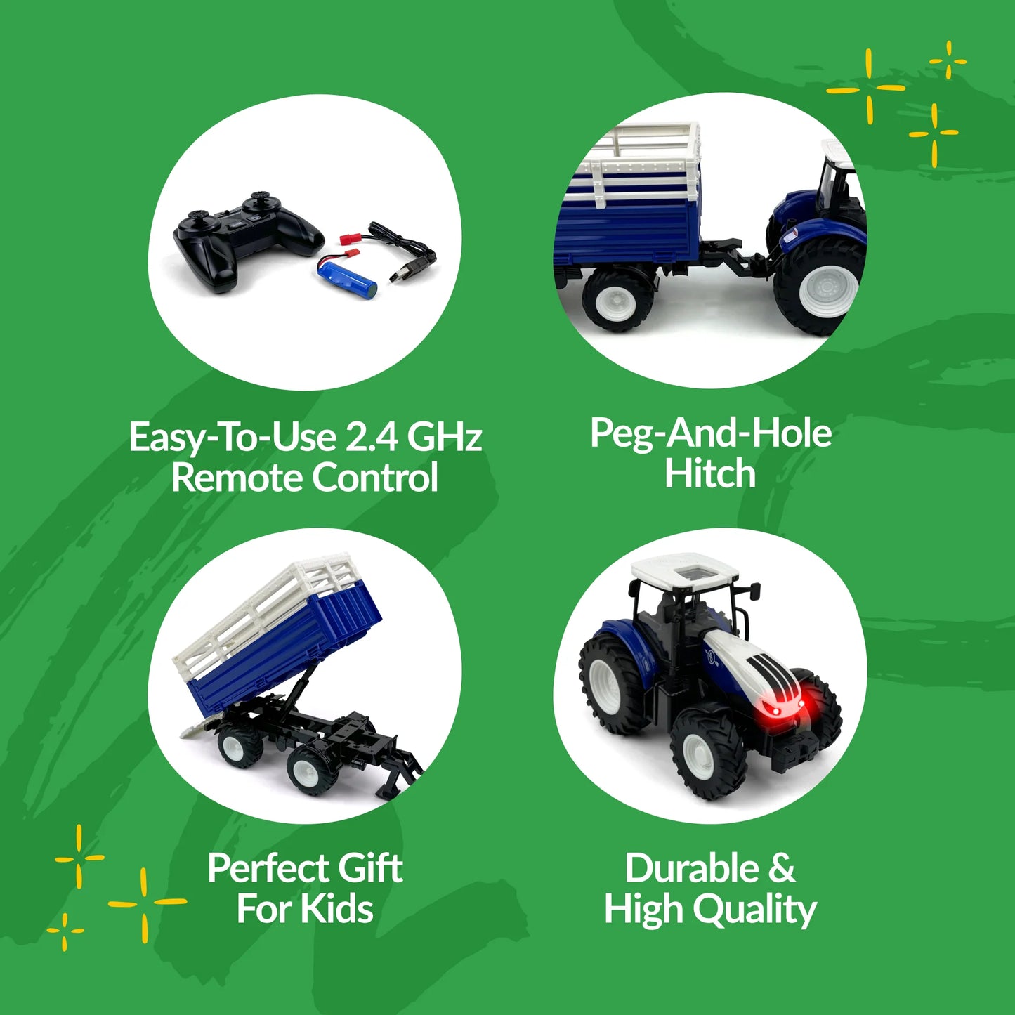 Big Country Toys Remote Control Tractor And Trailer Combo