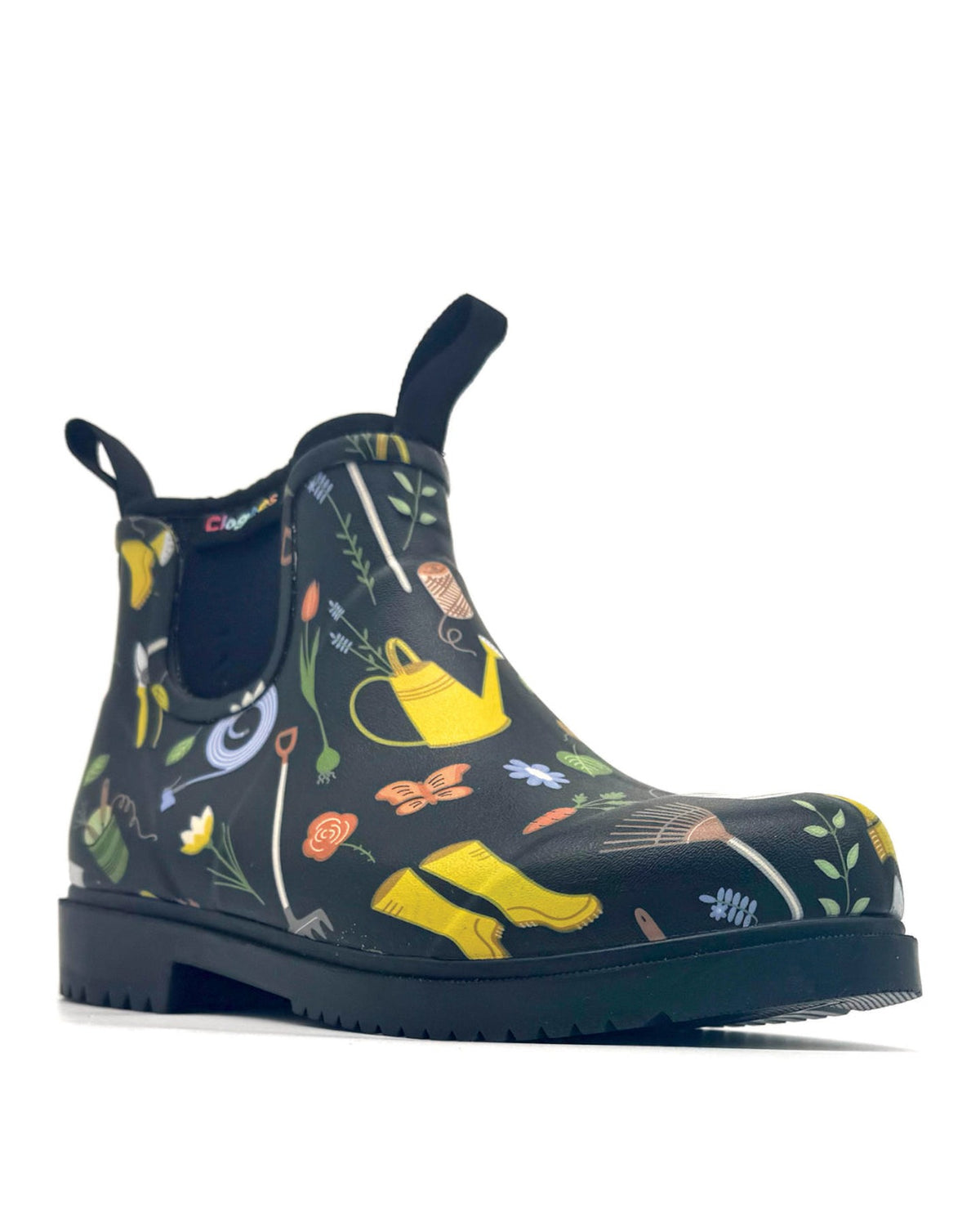 Clogees Womens Chelsea Gumboot Black Garden