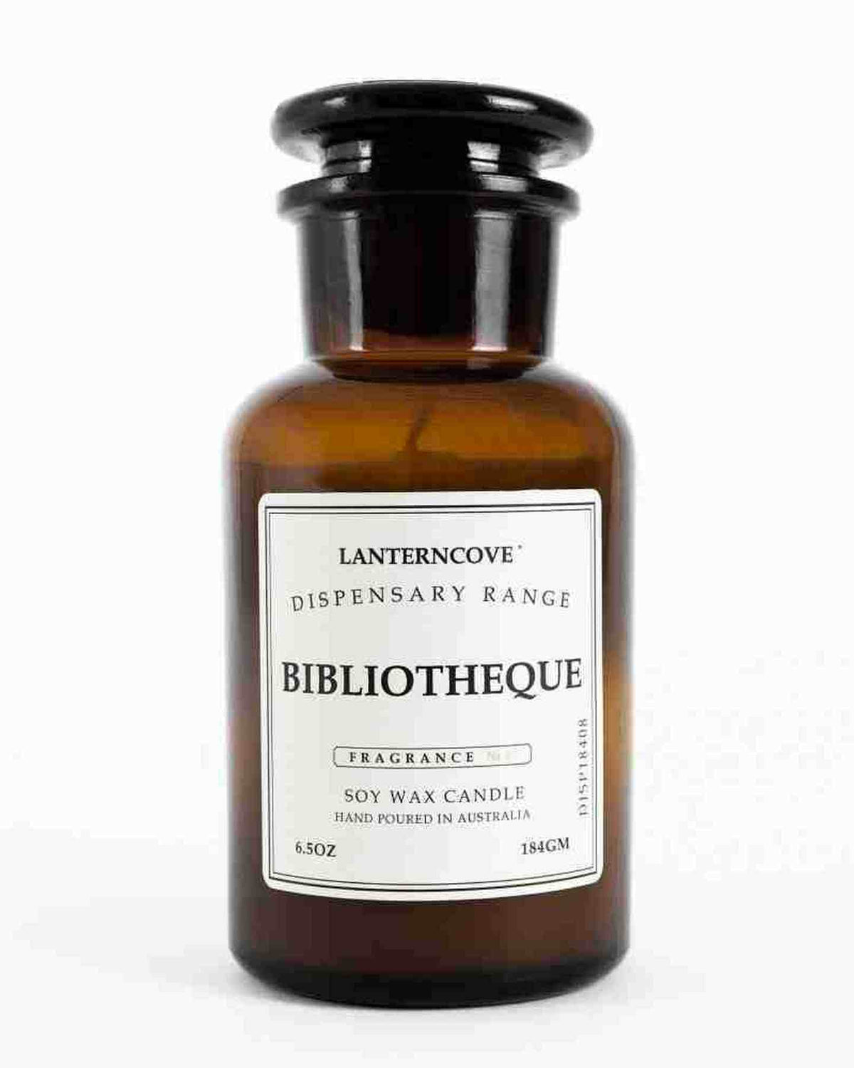 Lanterncove Dispensary 6.5 oz Soy Wax Candle Bibliotheque