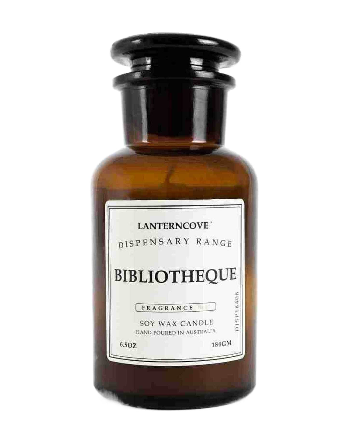 Lanterncove Dispensary 6.5 oz Soy Wax Candle Bibliotheque