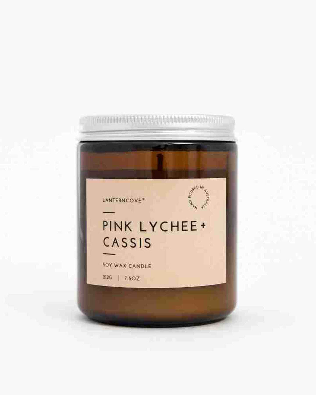Lanterncove Glo 7.5 oz Soy Wax Candle Pink Lychee and Cassis