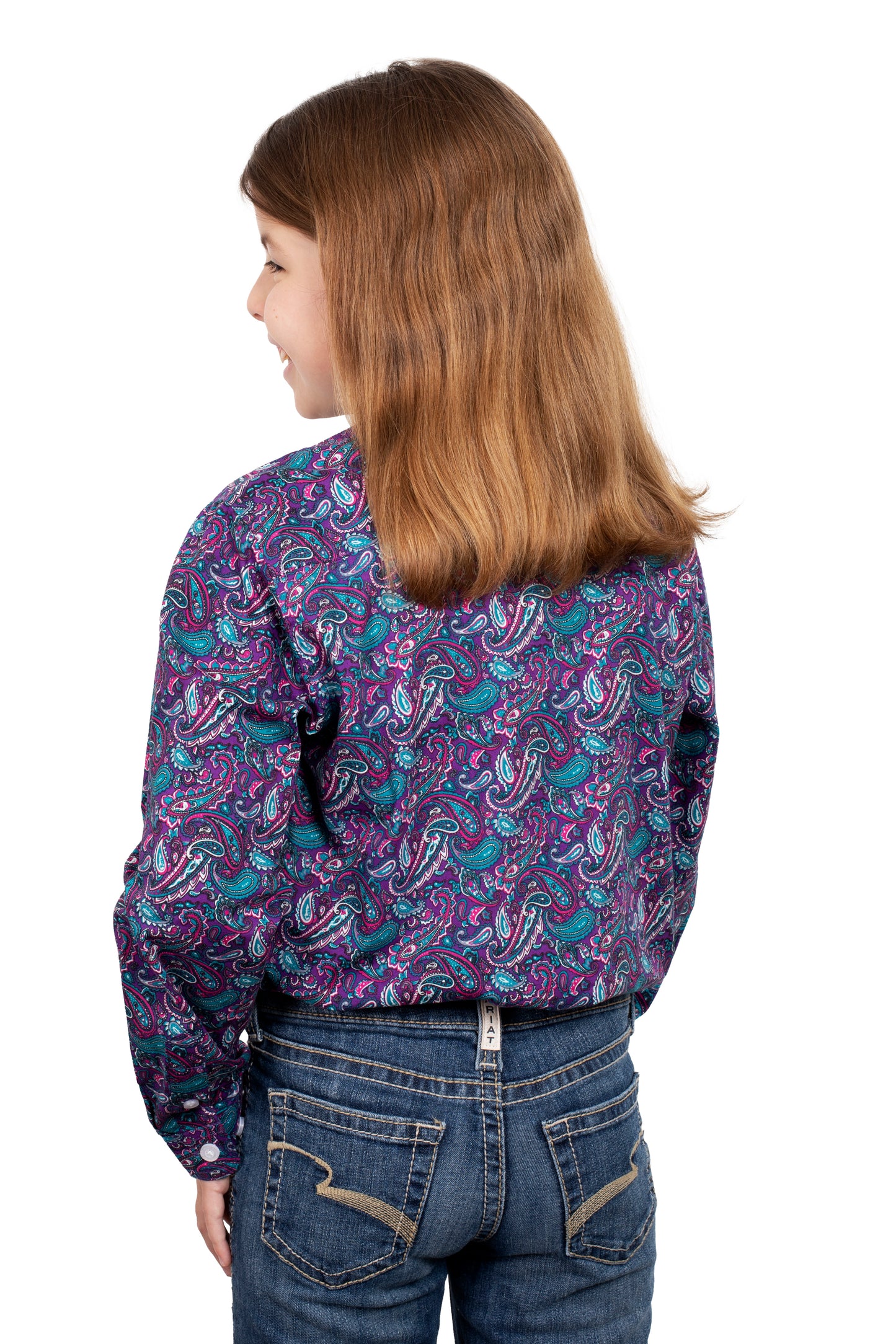 Just Country Girls Harper Half Button Print Workshirt