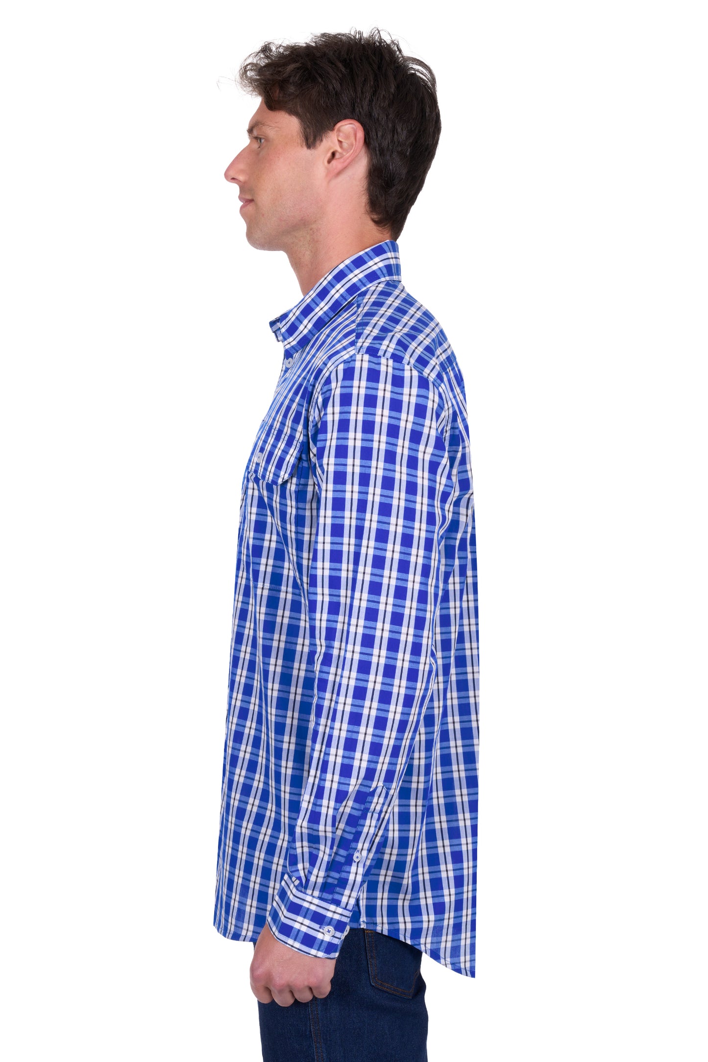 Hard Slog Mens Levers 1/2 Placket Long Sleeve Shirt