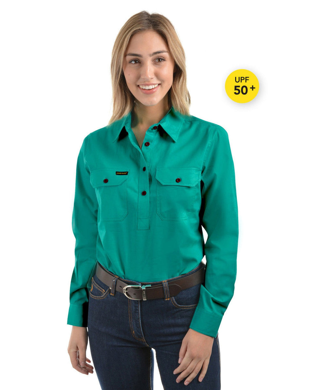 Hard Slog Womens Half Placket Light Cotton Country Work Shirt
