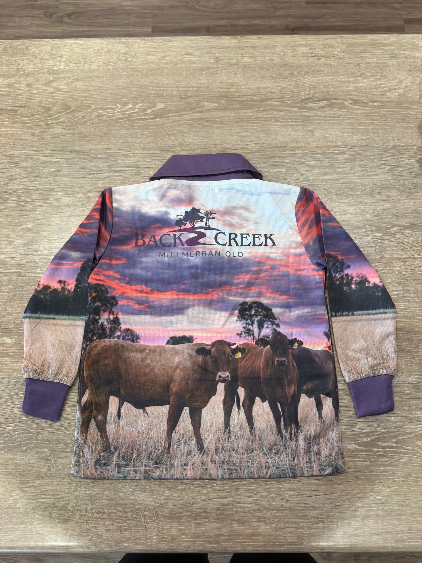 Back Creek Kids Cattle Sunset Fishing Shirt