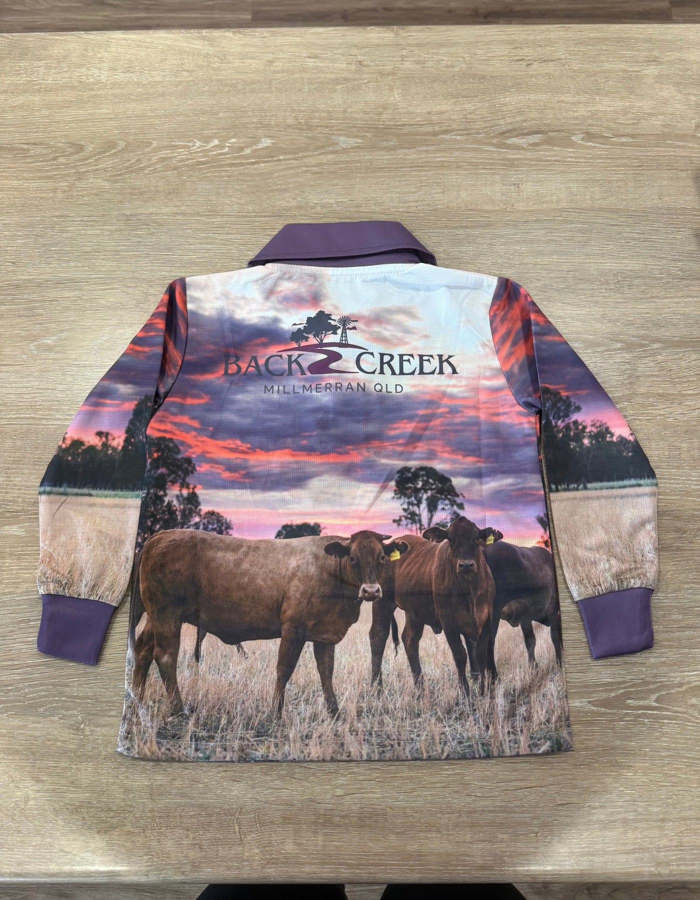 Back Creek Kids Cattle Sunset Fishing Shirt