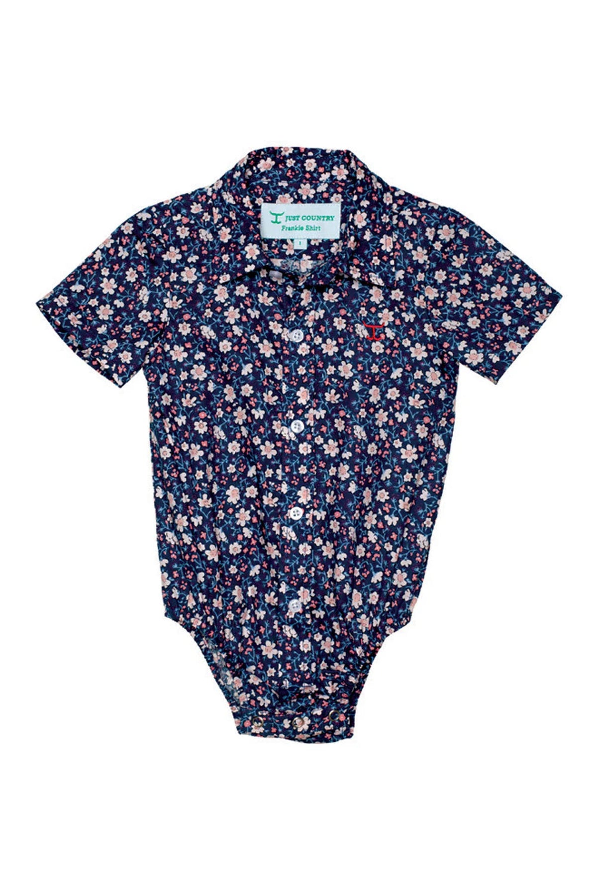 Just Country Infants Frankie Short Sleeve Full Button Jumpsuit Romper