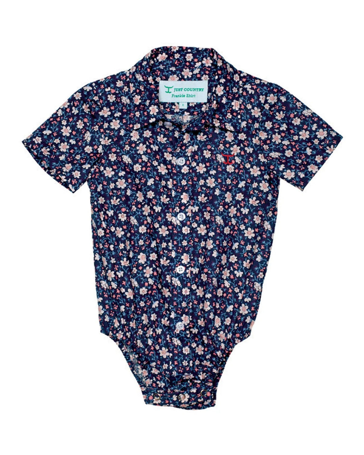 Just Country Infants Frankie Short Sleeve Full Button Jumpsuit Romper