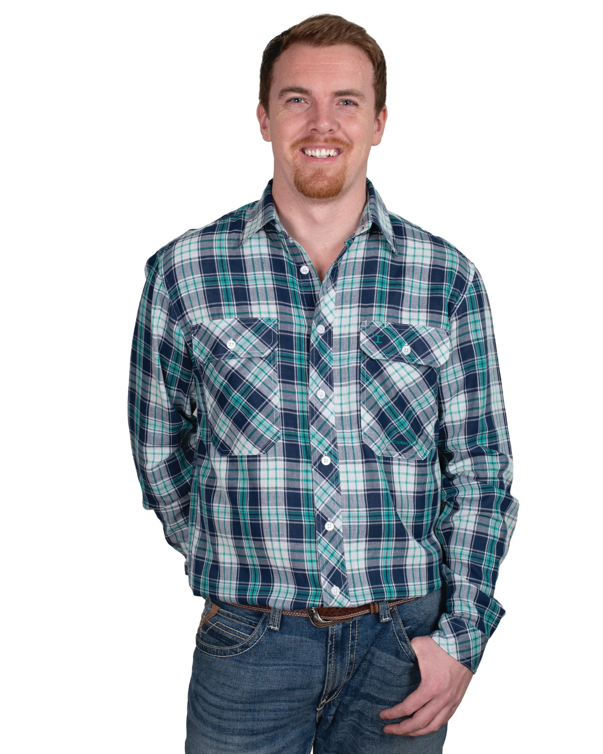 Just Country Mens Austin Full Button Print Workshirt