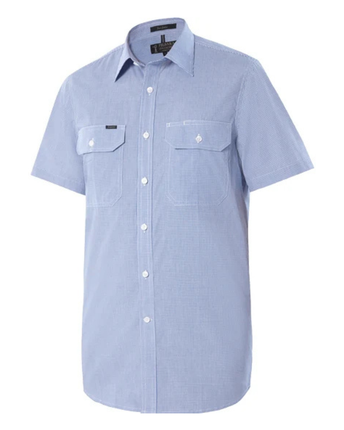 Pilbara Mens Y/D Check Dual Pocket S/S Shirt