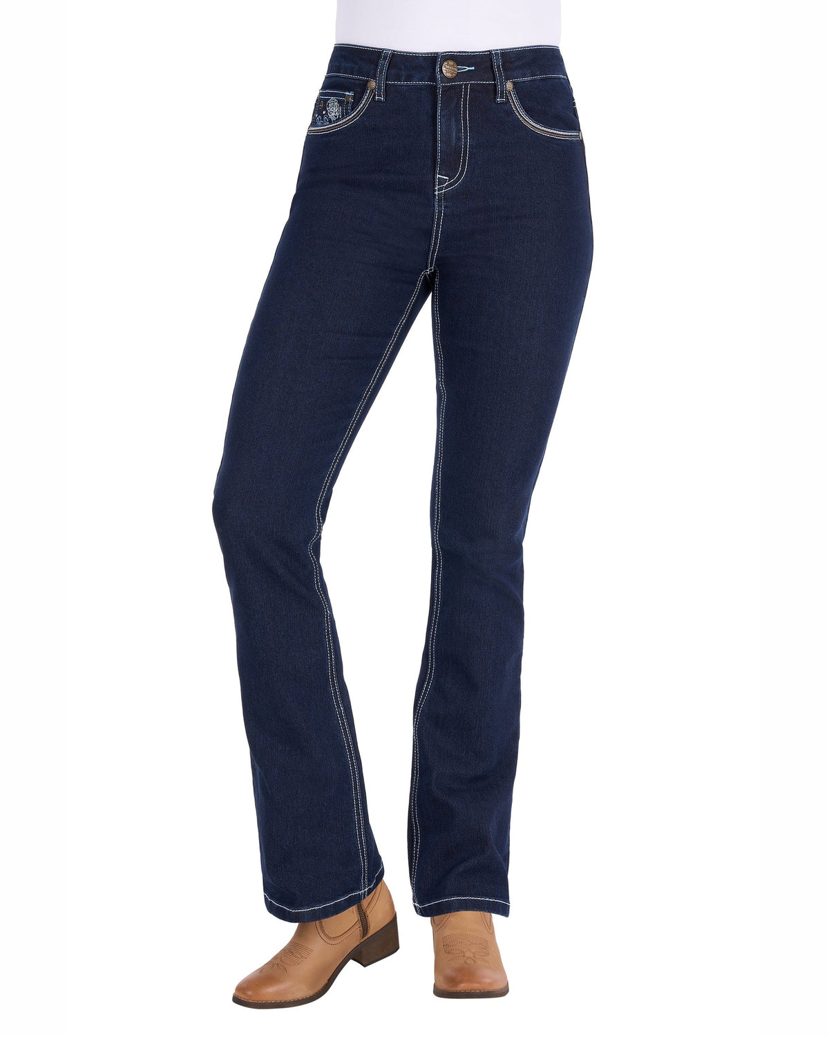 Pure Western Womens Daph High Rise Bootcut Jeans 30 Inch Leg