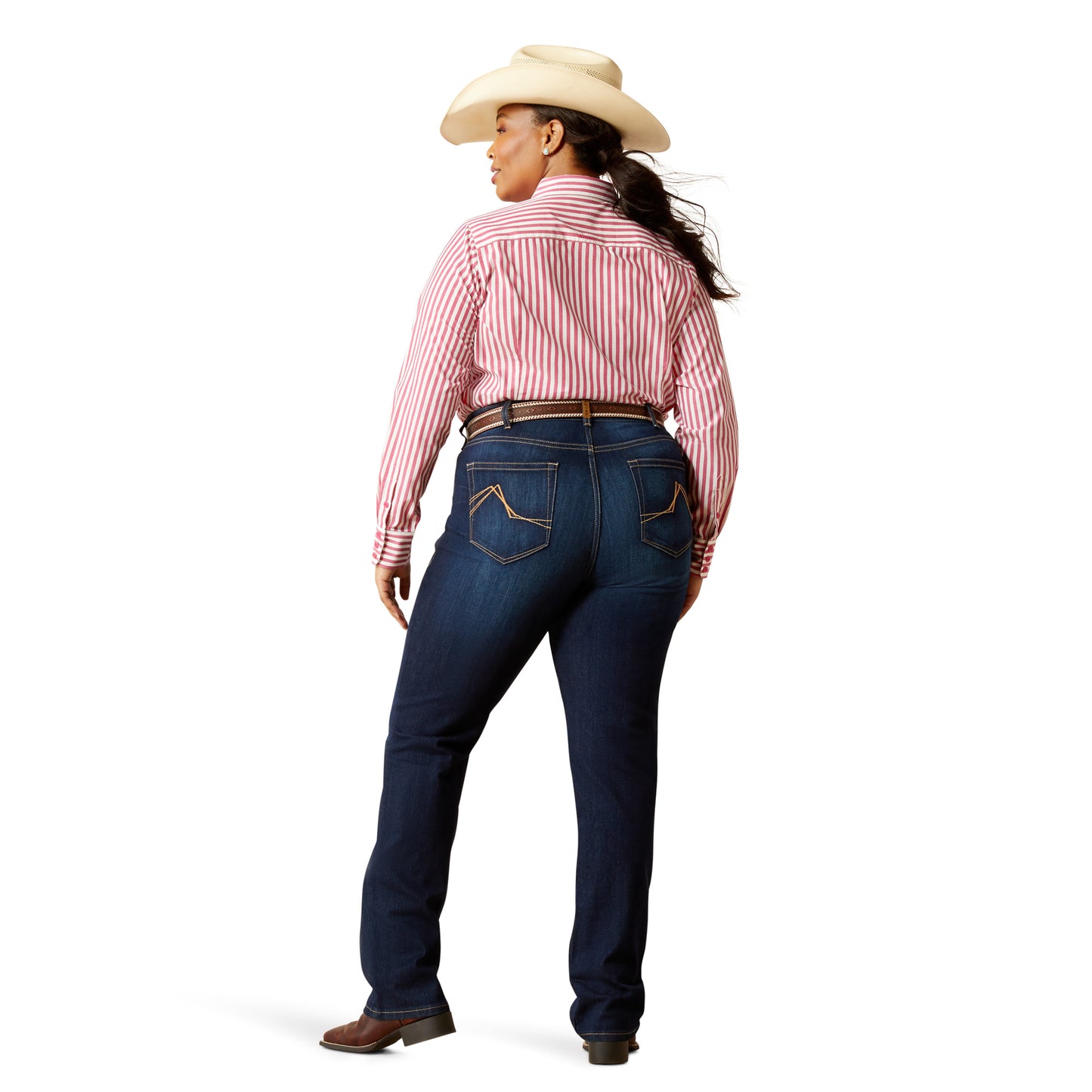 Ariat Womens Mid Rise Straight Romana Jeans 33 Inch Leg