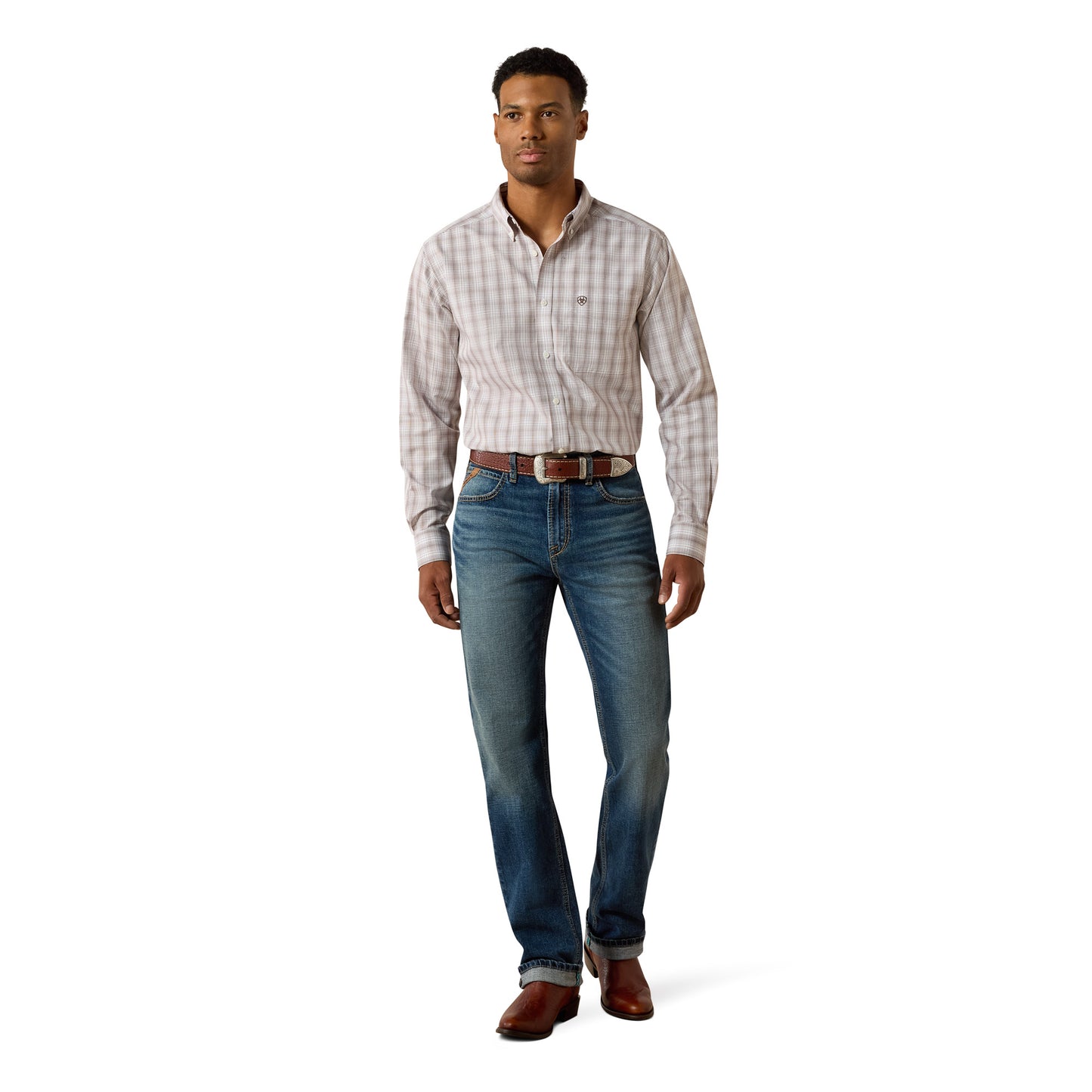 Ariat Mens Wrinkle Free Clyde Fitted Long Sleeve Shirt