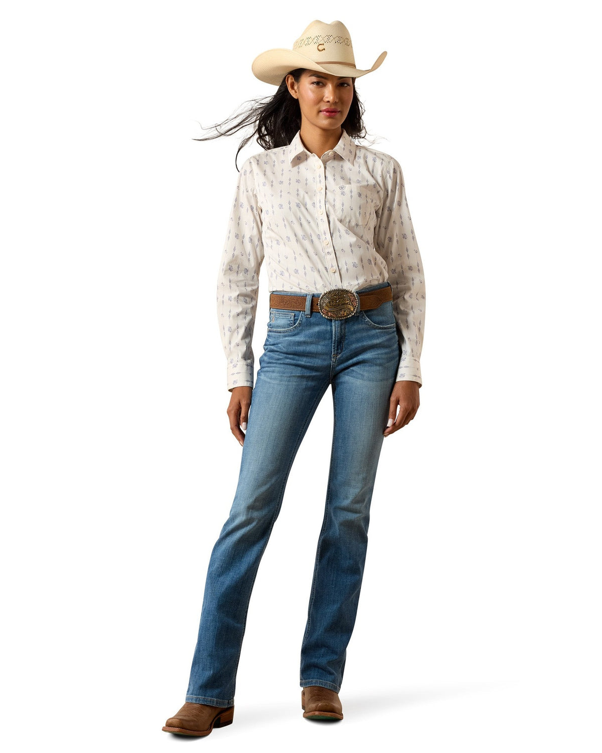 Ariat Womens High Rise Boot Cut Lyra Belfair Jeans