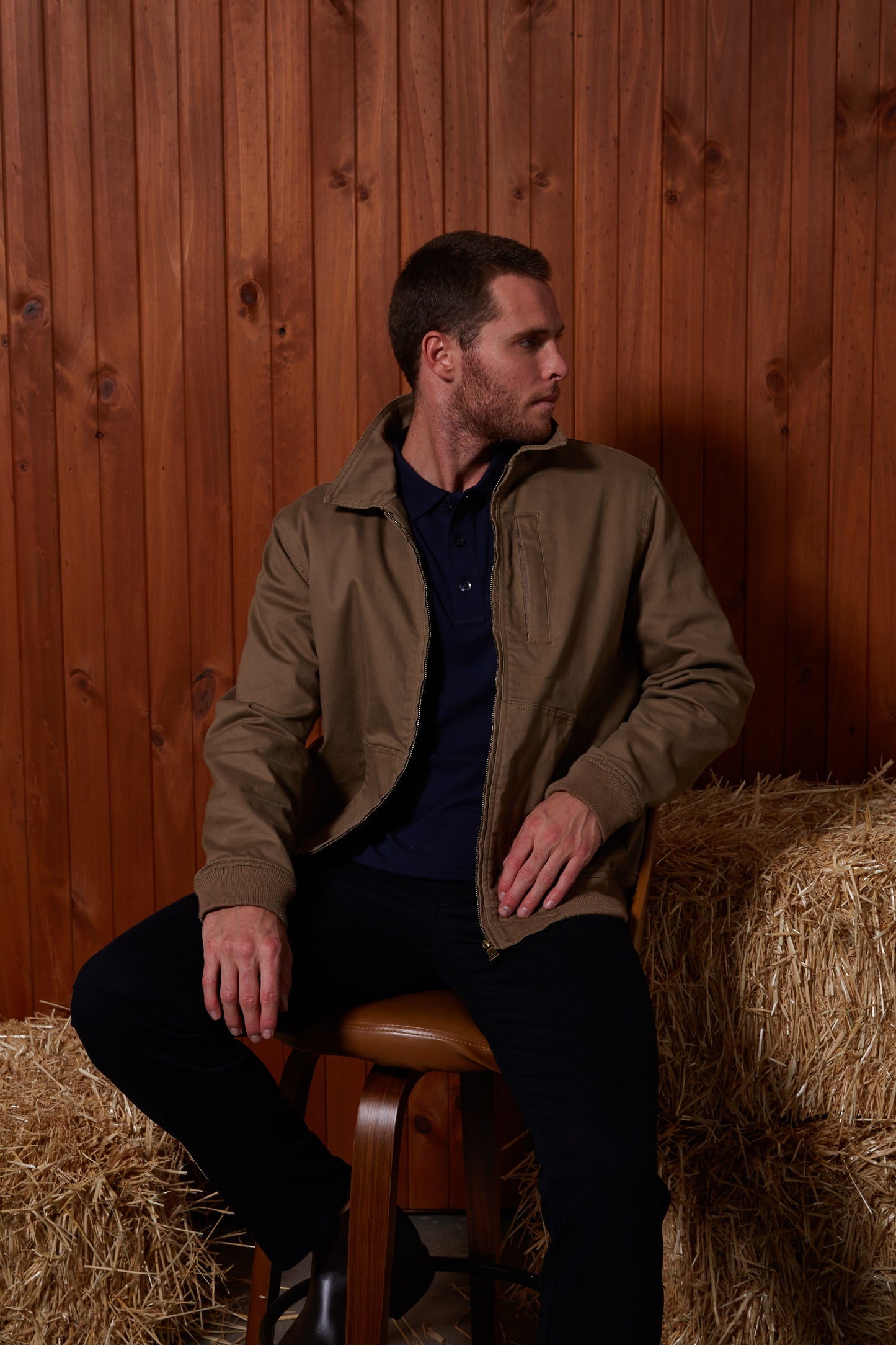 Pilbara Mens Sherpa Bomber Jacket