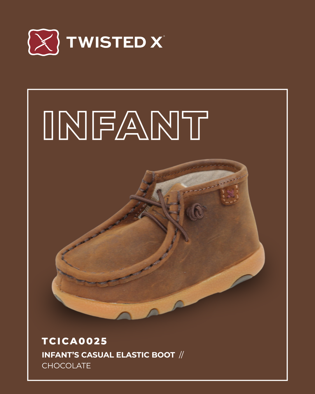 Twisted X Infants Casual Elastic Lace Boots