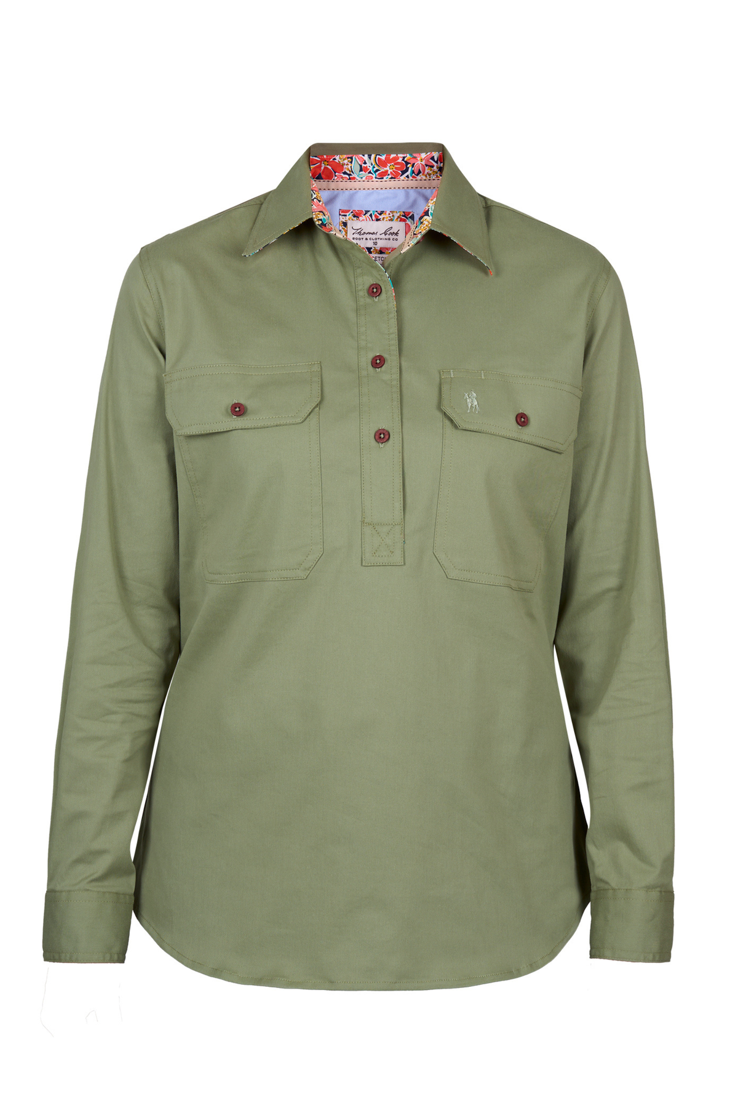 Thomas Cook Womens Stretch Drill Long Sleeve Shirt
