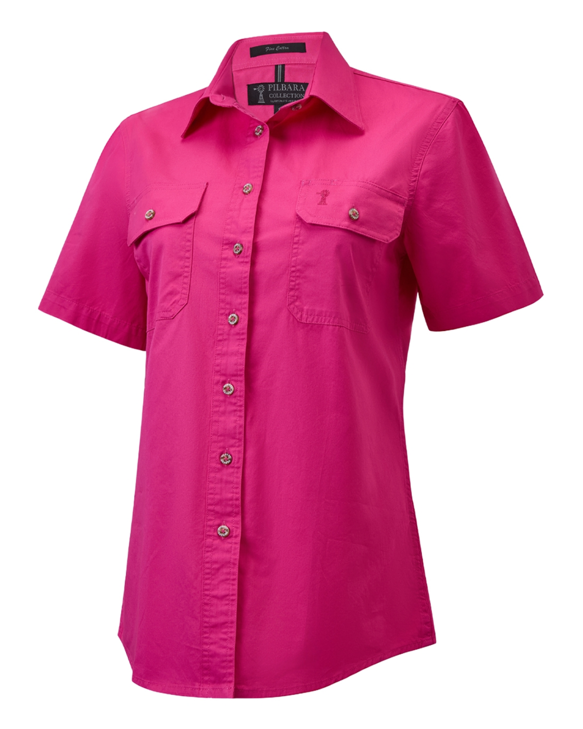Womens Pilbara Open Front Short Sleeve Country Work Shirt