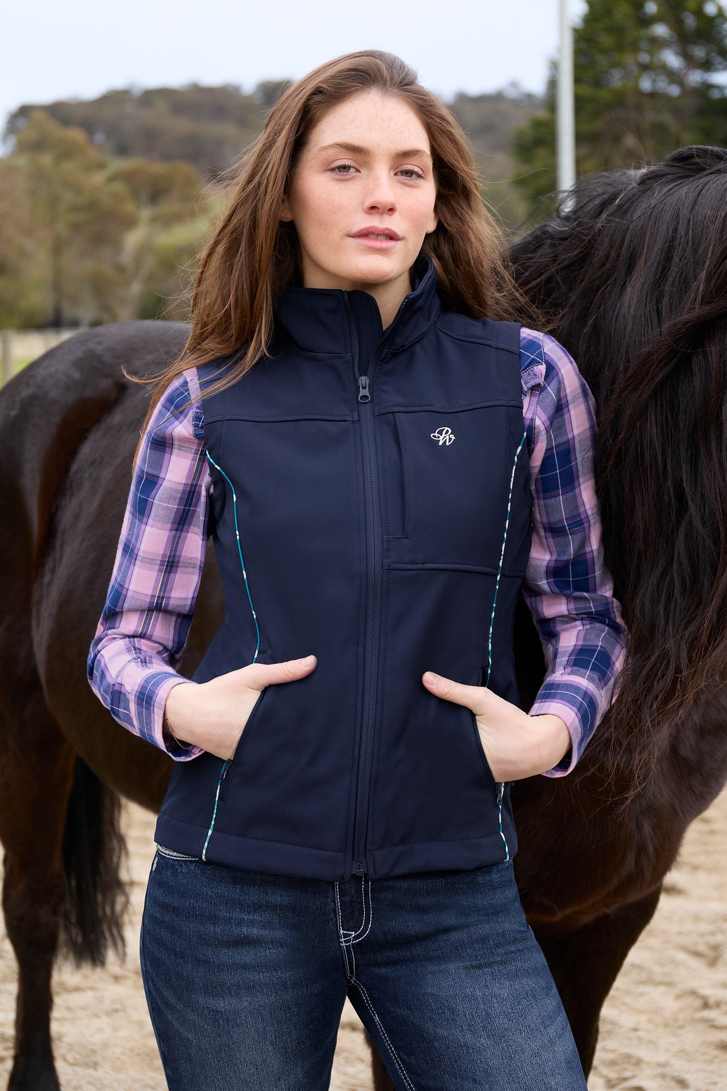 Pure Western Womens Corine Softshell Vest