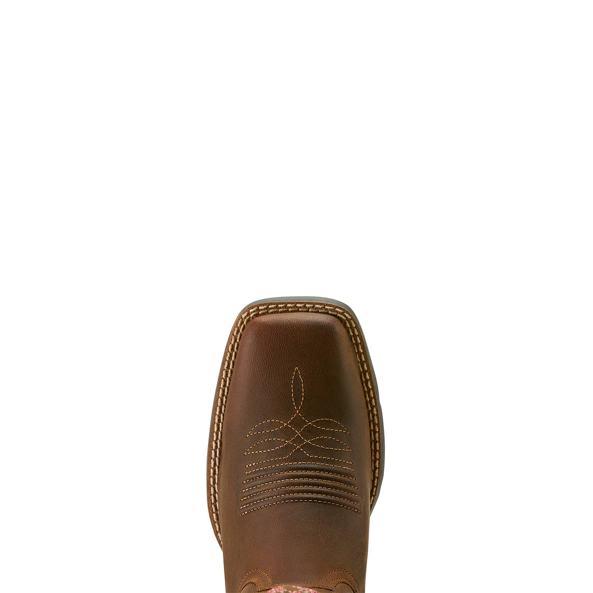 Ariat Womens Round Up Wide Square Toe Stretch Fit Sassy Brown Western Boots
