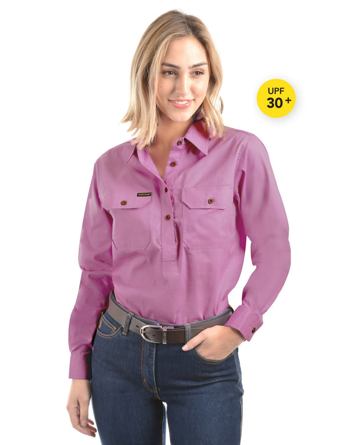 Hard Slog Womens Half Placket Light Cotton Country Work Shirt