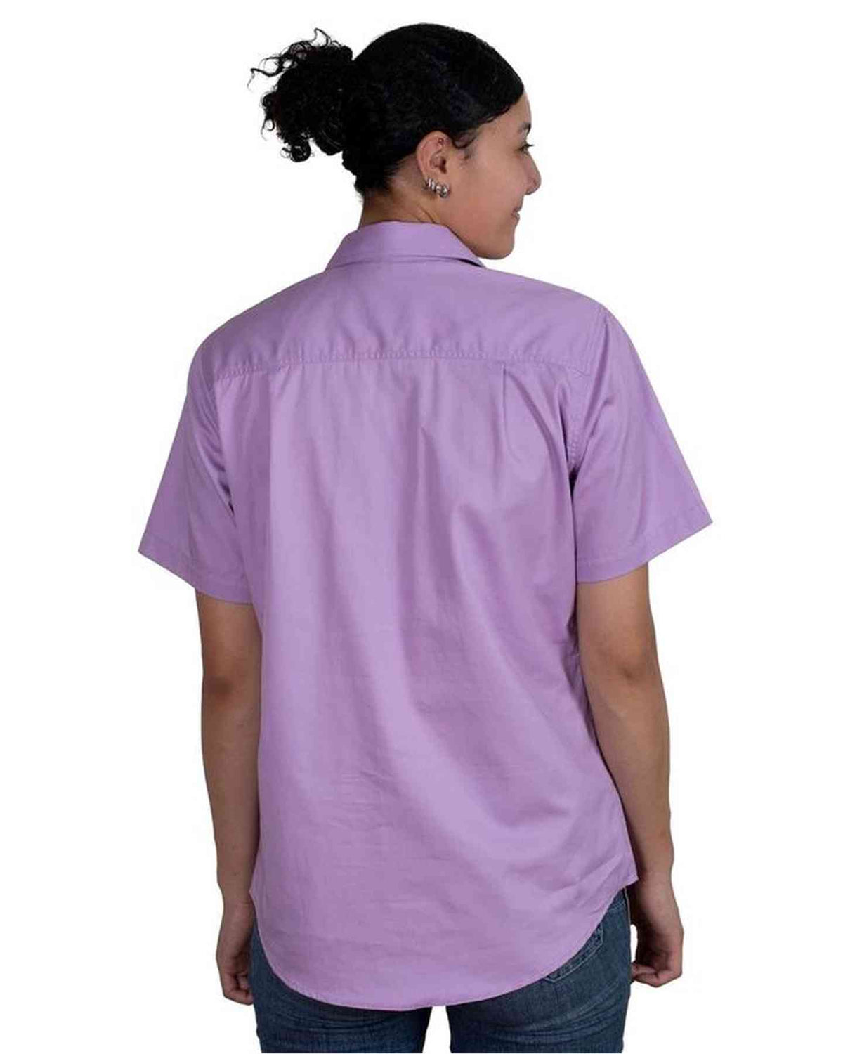 Just Country Womens Evie Short Sleeve Half Button Workshirt