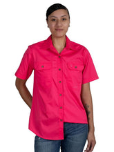 Load image into Gallery viewer, Just Country Womens Maggie Short Sleeve Full Button Workshirt