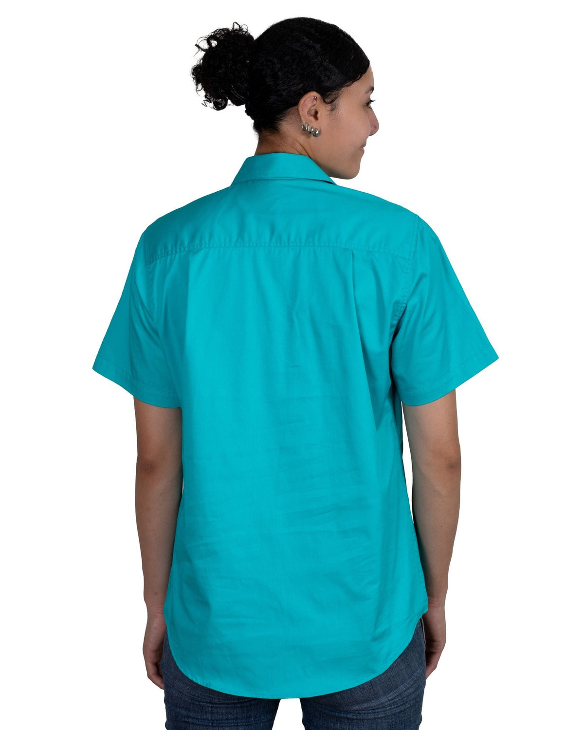 Just Country Womens Evie Short Sleeve Half Button Workshirt